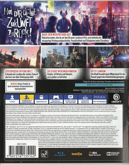 Watch Dogs: Legion - PlayStation 4 Rückseite