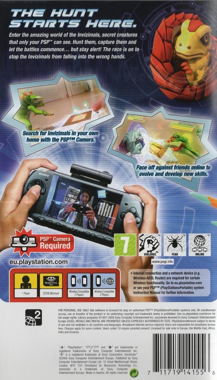 Invizimals - PlayStation Portable Rückseite
