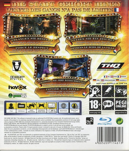 Saints Row 2 - PlayStation 3 Rückseite