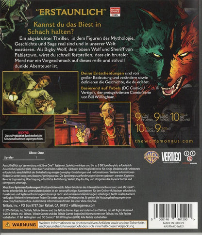 The Wolf Among Us - Xbox One Rückseite