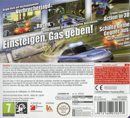 Alarm für Cobra 11 3D - Nintendo 3DS Rückseite