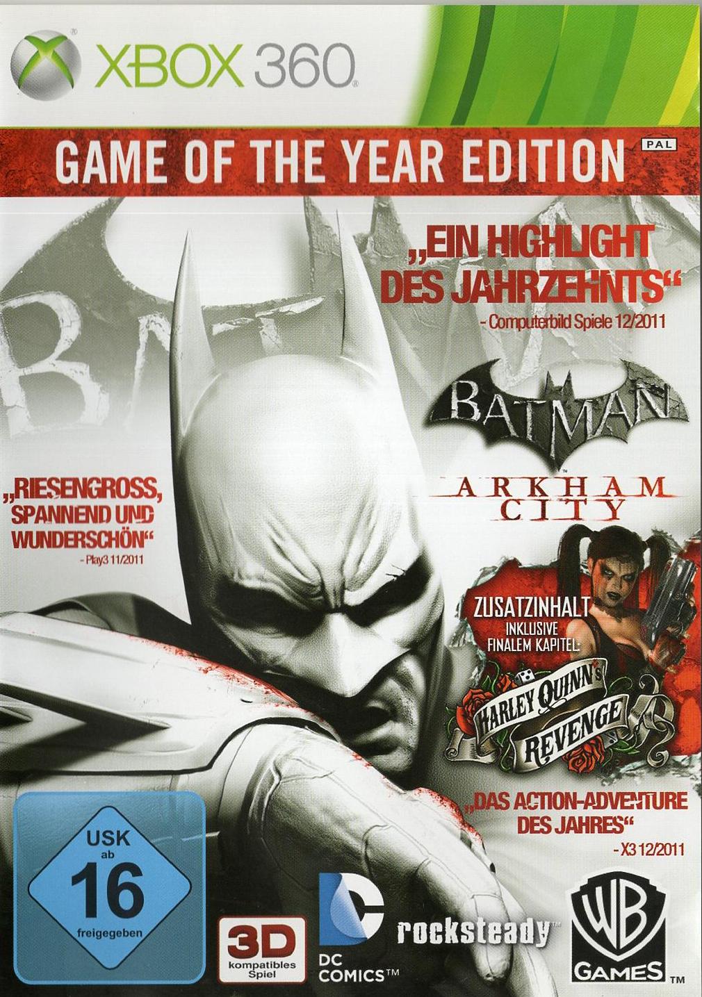 Batman: Arkham City - Game of the Year Edition - Xbox 360 Vorderseite