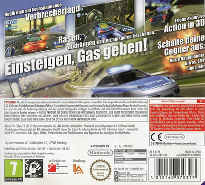 Alarm für Cobra 11 3D - Nintendo 3DS Rückseite