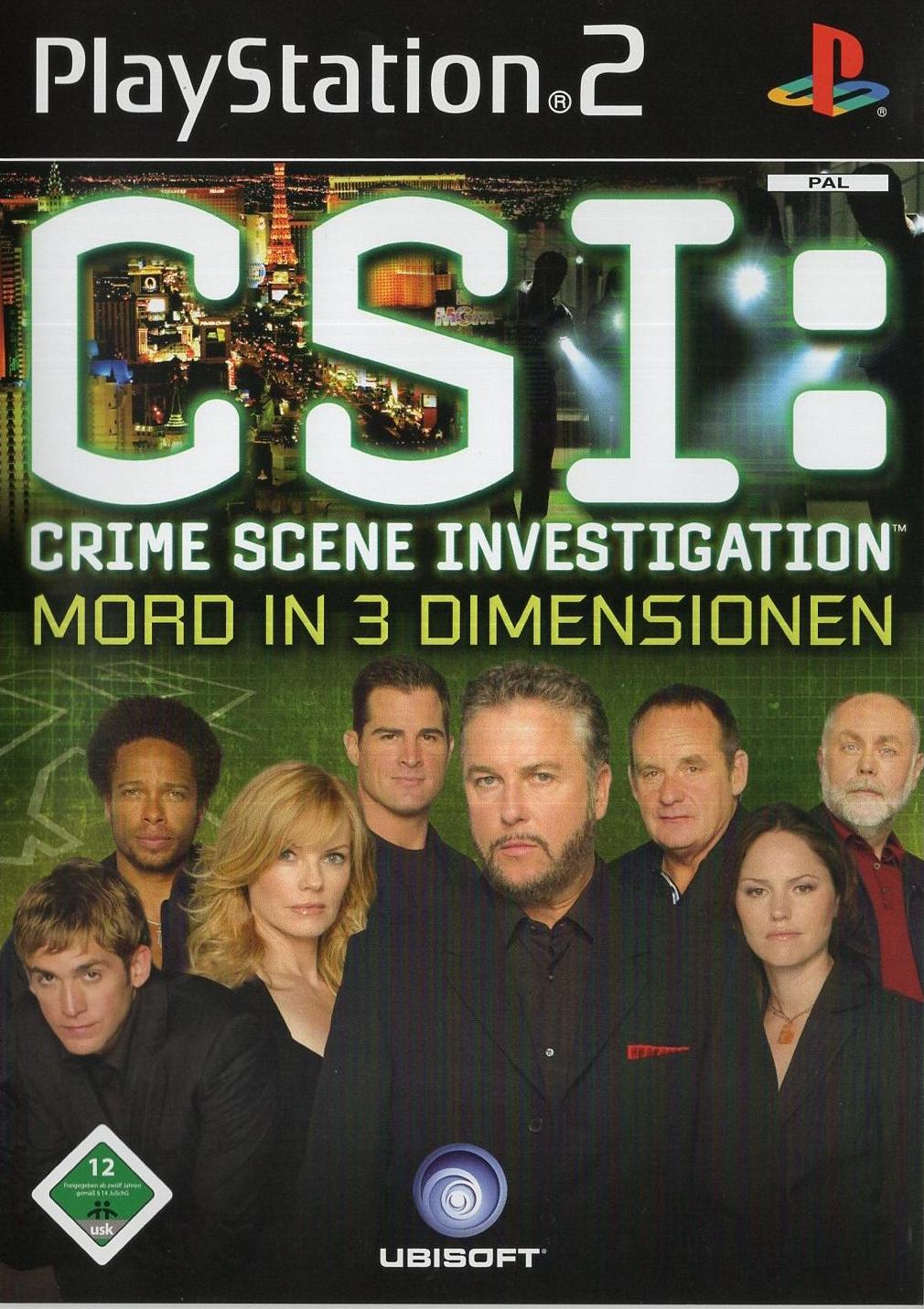 CSI: Crime Scene Investigation - Mord in 3 Dimensionen - PlayStation 2 Vorderseite