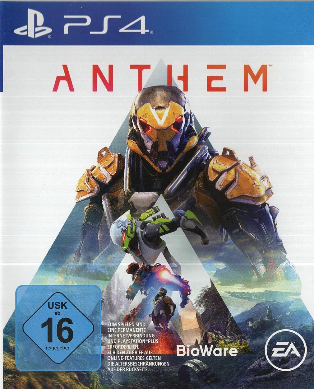 Anthem - PlayStation 4 Vorderseite