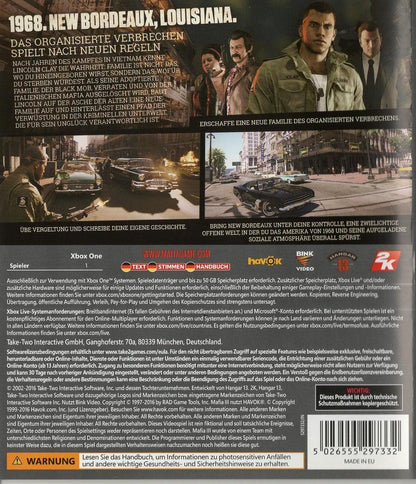 Mafia III - Xbox One Rückseite