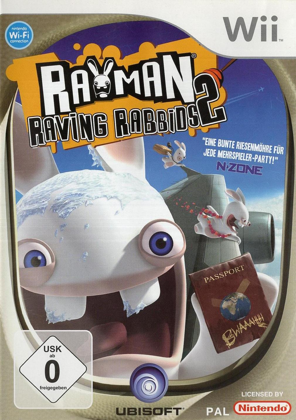 Rayman Raving Rabbids 2 - Nintendo Wii Vorderseite