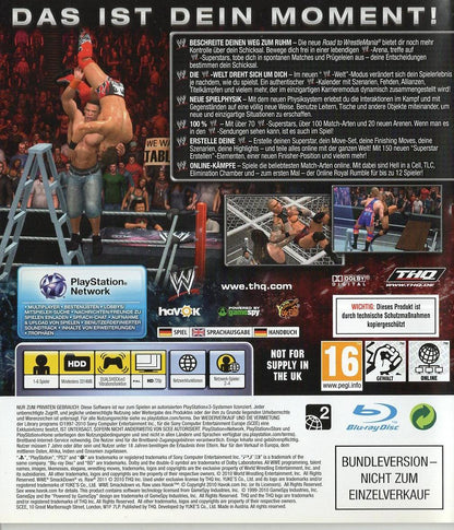 WWE SmackDown vs. Raw 2011 - PlayStation 3 Rückseite