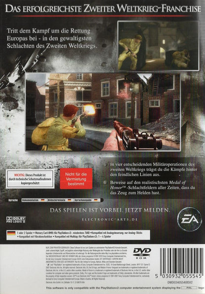Medal of Honor: Vanguard - PlayStation 2 Rückseite
