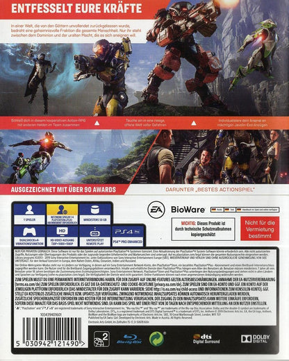 Anthem - PlayStation 4 Rückseite