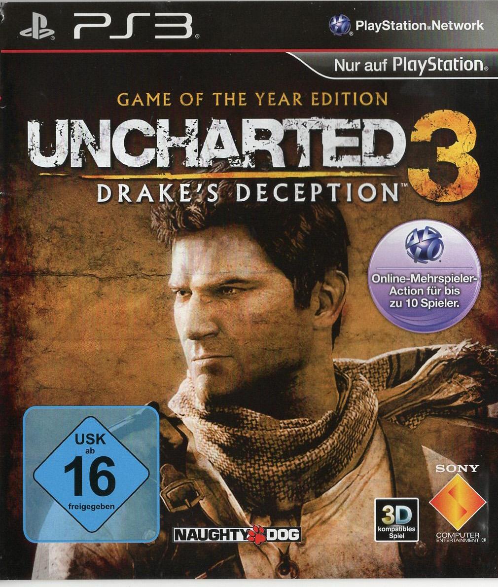 Uncharted 3: Drake's Deception - PlayStation 3 Vorderseite