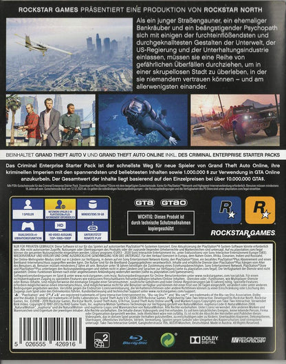 Grand Theft Auto V: Premium Edition - PlayStation 4 Rückseite