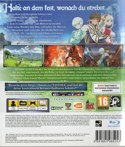Tales of Zestiria - PlayStation 3 Rückseite