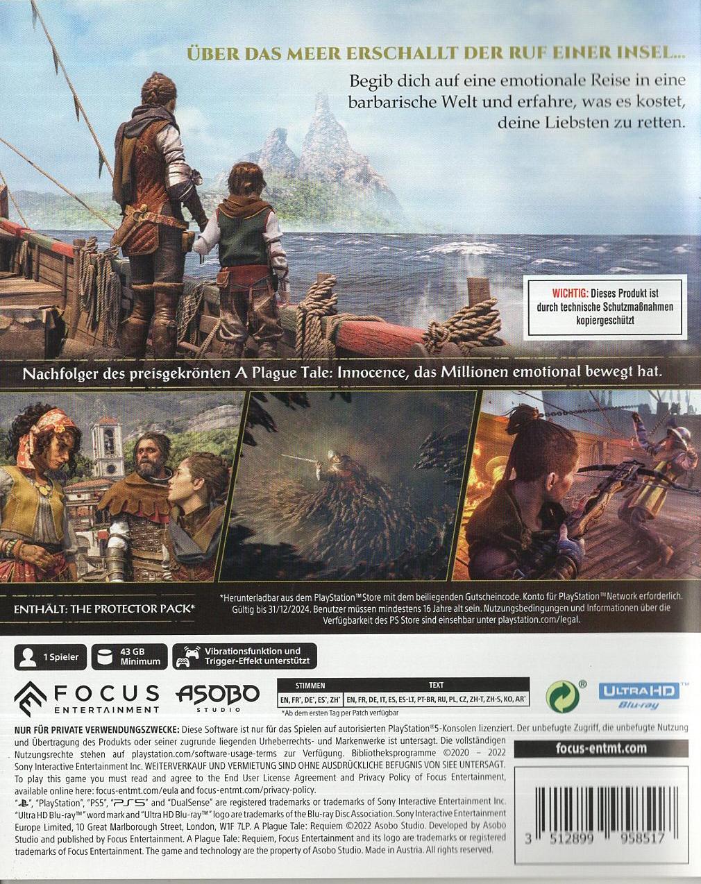 A Plague Tale: Requiem - PlayStation 5 Rückseite