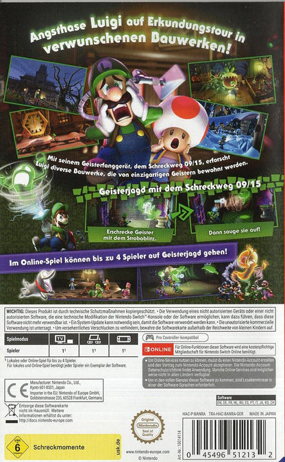 Luigi's Mansion 2 HD - Nintendo Switch Rückseite