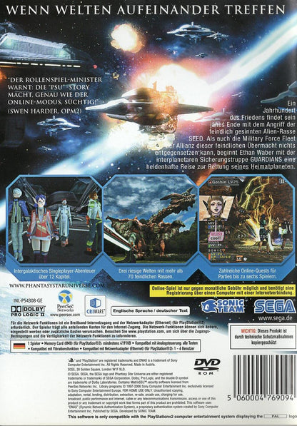 Phantasy Star Universe - PlayStation 2 Rückseite