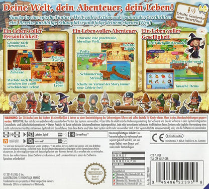 Fantasy Life - Nintendo 3DS Rückseite