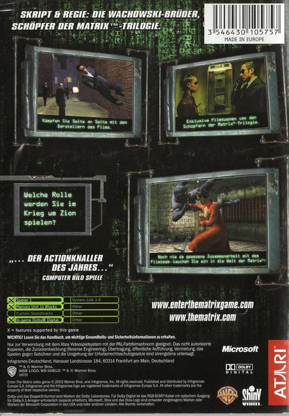Enter the Matrix - Xbox Rückseite