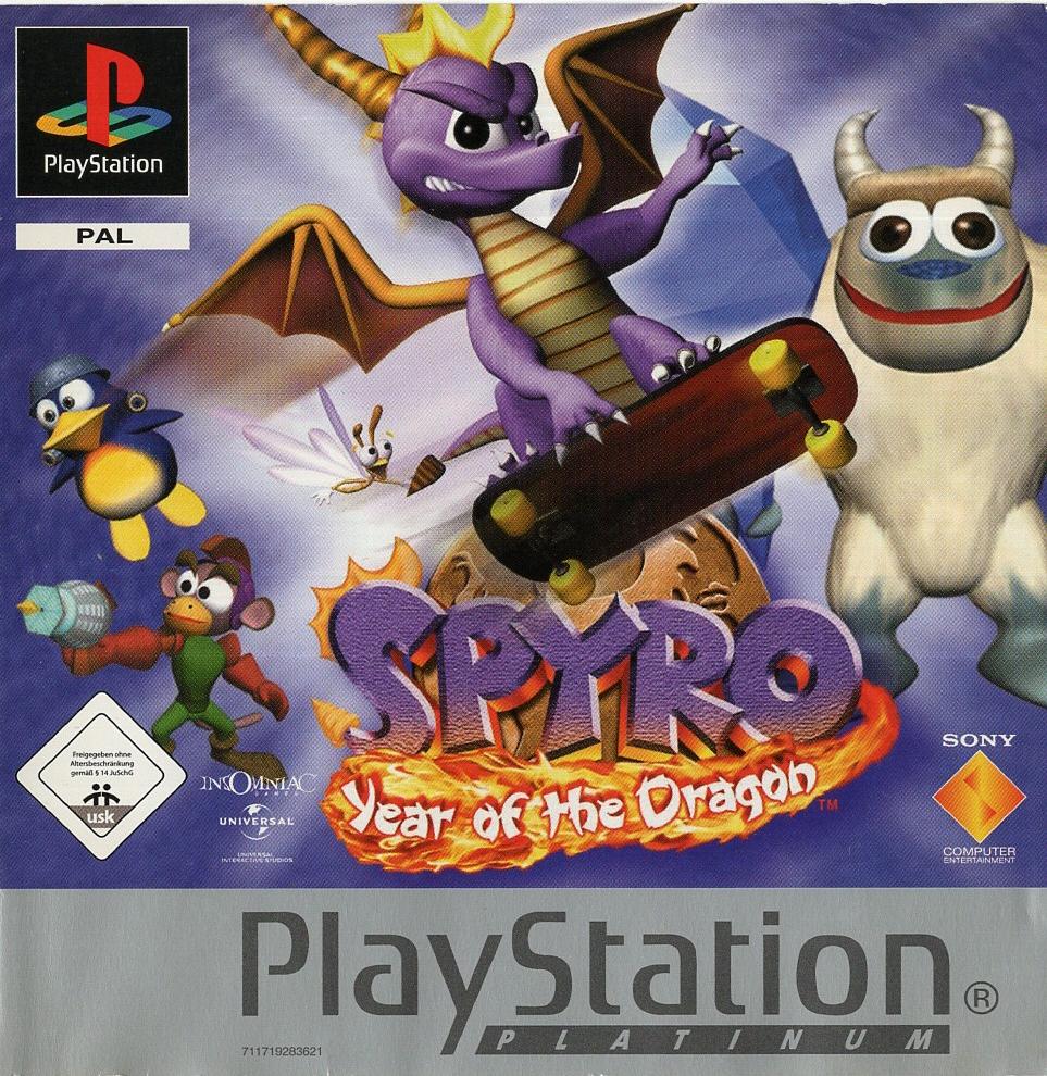 Spyro: Year of the Dragon - PlayStation 1 Vorderseite