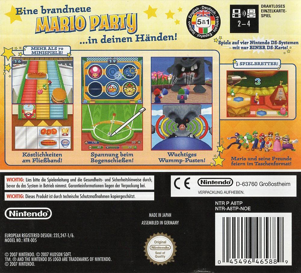 Mario Party DS - Nintendo DS Rückseite