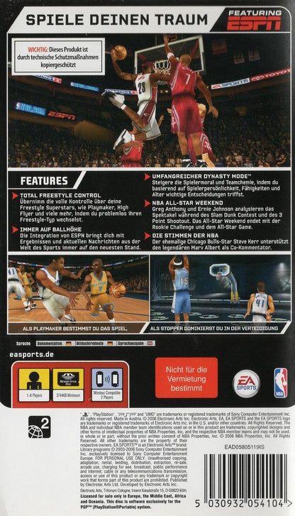 NBA Live 07 - PlayStation Portable Rückseite