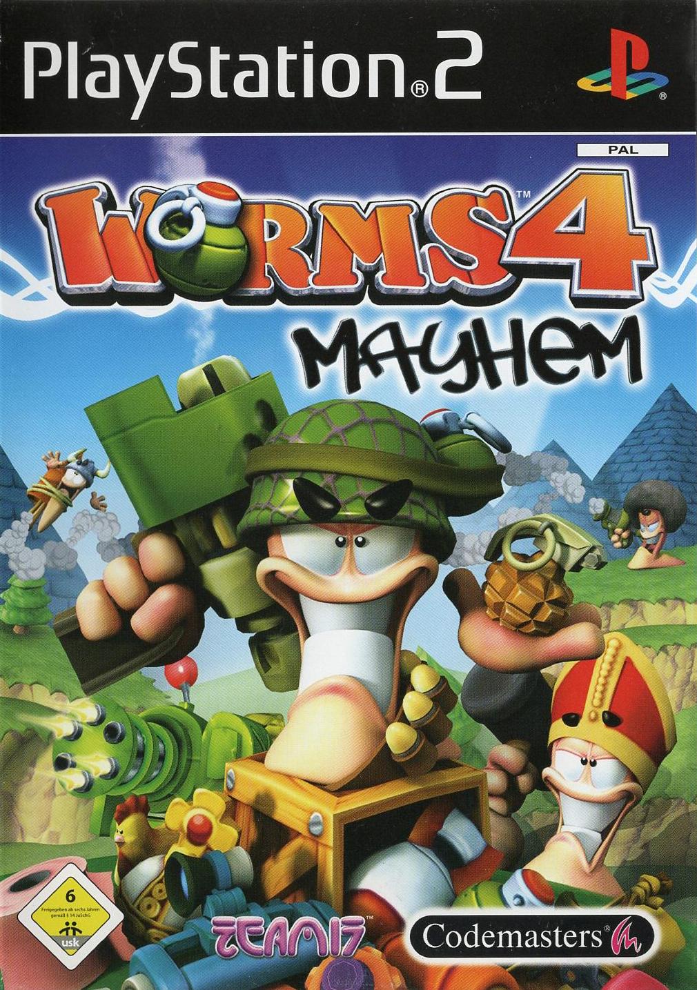 Worms 4: Mayhem - PlayStation 2 Vorderseite