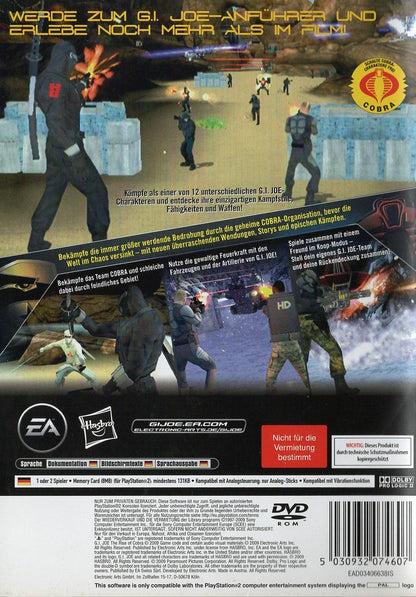 G.I. JOE - Geheimauftrag Cobra - PlayStation 2 Rückseite
