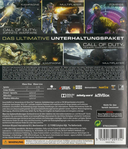 Call of Duty: Infinite Warfare Legacy Edition - Xbox One Rückseite