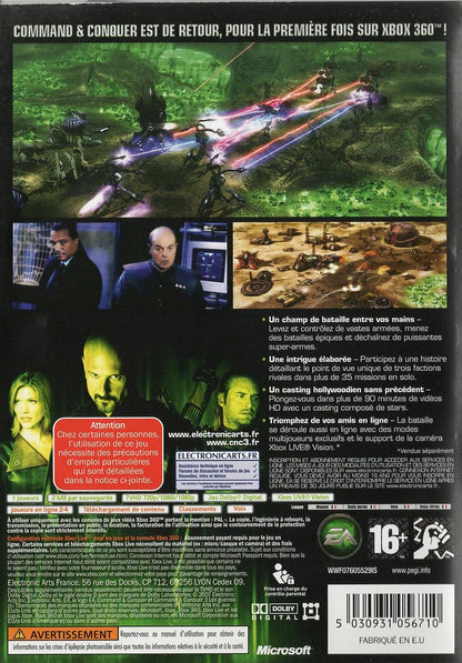 Command & Conquer 3: Les Guerres du Tiberium - Xbox 360 Rückseite