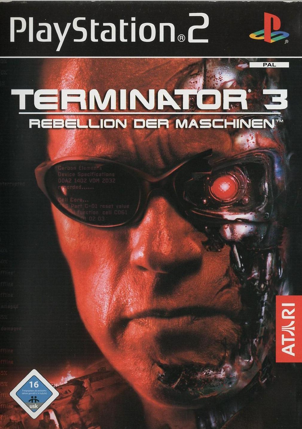 Terminator 3: Rebellion der Maschinen - PlayStation 2 Vorderseite