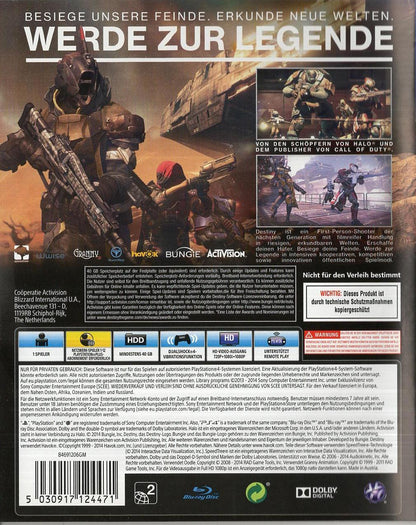 Destiny - PlayStation 4 Rückseite