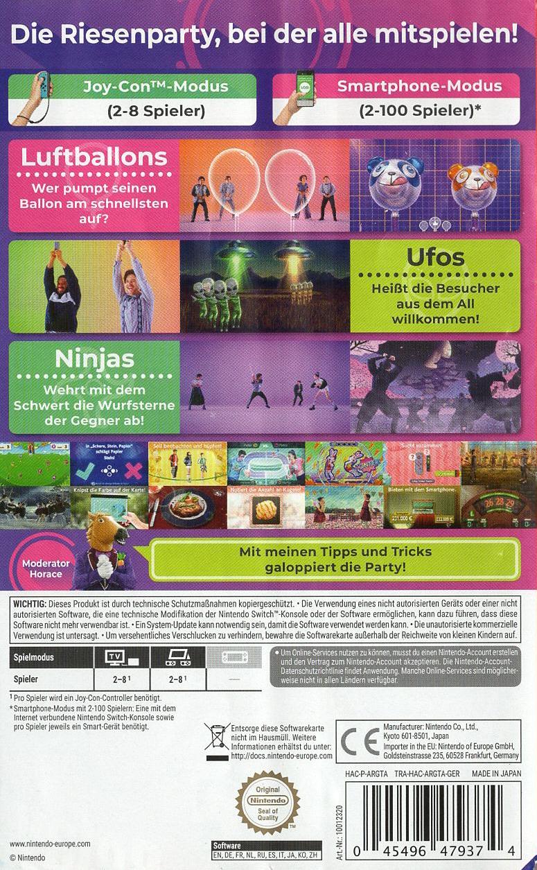 Everybody 1-2-Switch! - Nintendo Switch Rückseite
