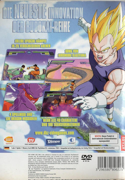 Dragon Ball Z: Infinite World - PlayStation 2 Rückseite