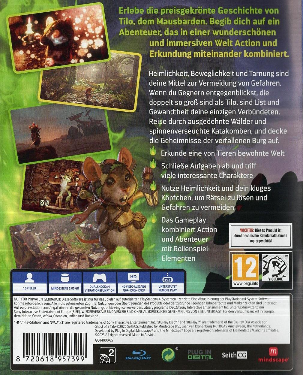 Ghost of a Tale - PlayStation 4 Rückseite