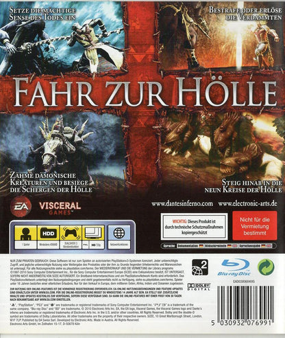 Dante's Inferno - PlayStation 3 Rückseite