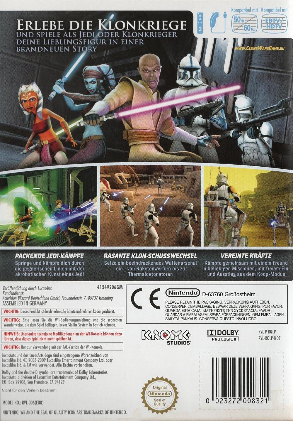 Star Wars: The Clone Wars - Republic Heroes - Nintendo Wii Rückseite