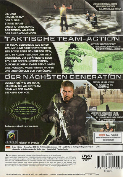 SWAT: Global Strike Team - PlayStation 2 Rückseite