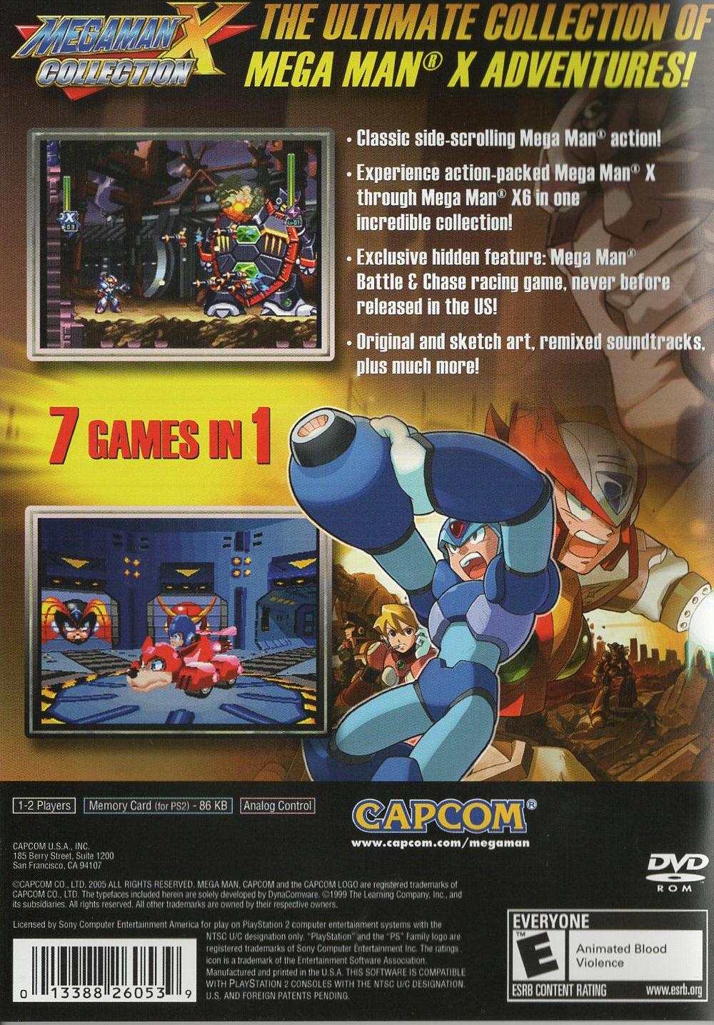 Mega Man X Collection - PlayStation 2 Rückseite