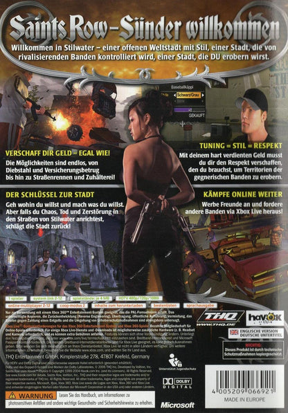 Saints Row - Xbox 360 Rückseite