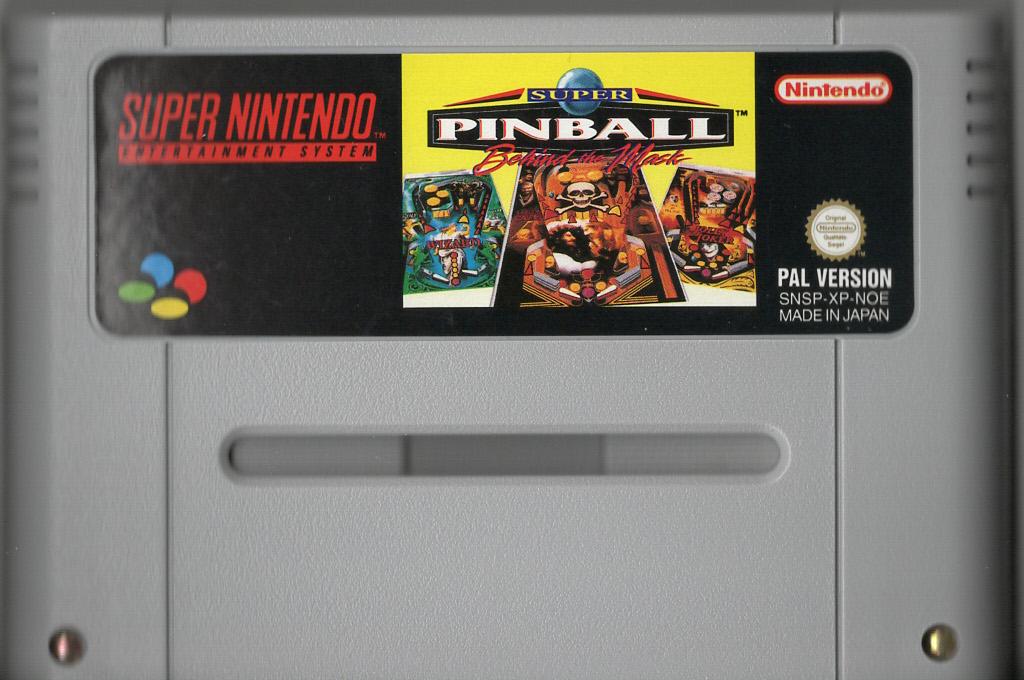 Super Pinball: Behind the Mask - Super Nintendo - Modul Vorderseite