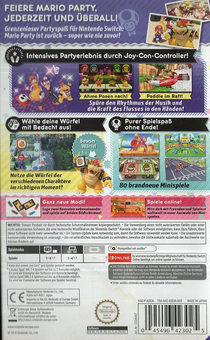Super Mario Party - Nintendo Switch Rückseite