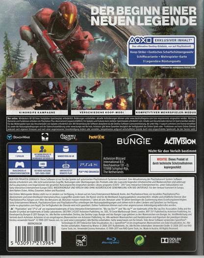 Destiny 2 - PlayStation 4 Rückseite