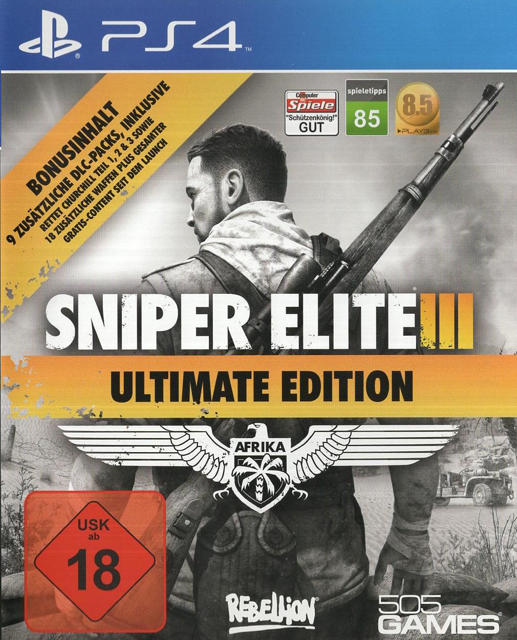 Sniper Elite III Ultimate Edition - PlayStation 4 Vorderseite
