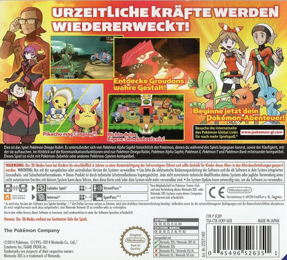 Pokémon Omega Rubin - Nintendo 3DS Rückseite