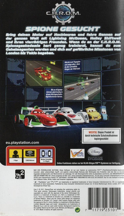 Cars 2 - PlayStation Portable Rückseite