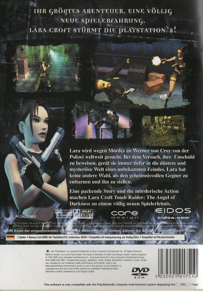 Lara Croft Tomb Raider: The Angel of Darkness - PlayStation 2 Rückseite