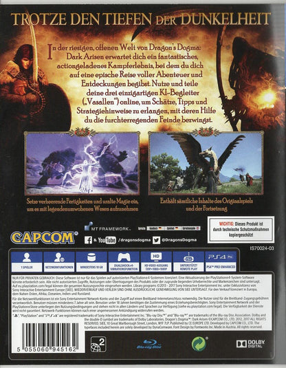 Dragon's Dogma: Dark Arisen - PlayStation 4 Rückseite