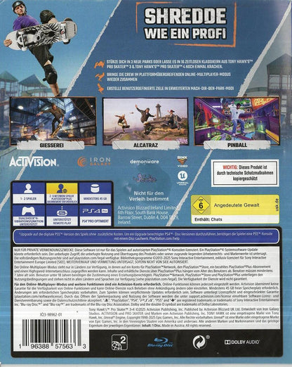 Tony Hawk's Pro Skater 3 + 4 - PlayStation 4 Rückseite