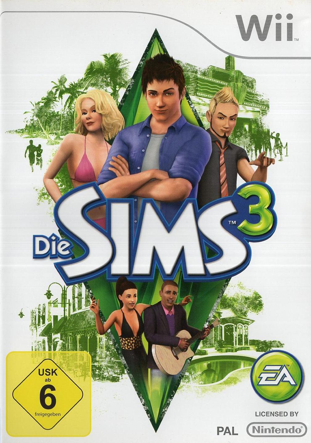 Die Sims 3 - Nintendo Wii Vorderseite
