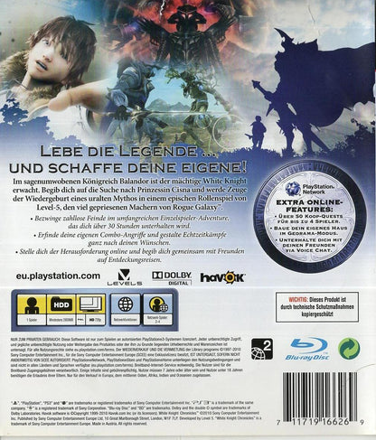 White Knight Chronicles - PlayStation 3 Rückseite